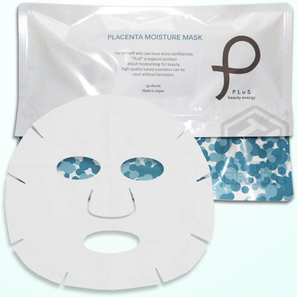 plus maschera viso alla placenta idratante rassodante sbiancante in tessuto 35 pezzi 1 tuttogiappone