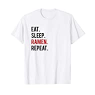 Maglietta Eat Sleep Ramen Repeat bianca