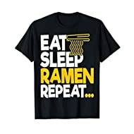Eat Sleep Ramen Repeat divertente maglietta con ramen