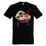 Pampling T-Shirt Great Ramen Wave - Maglietta Anime - 100% Cotone - Stampa Serigrafica di Alta qualità