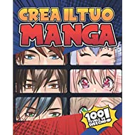 Crea il tuo Manga: 100 planches à dessin | Fumetto Manga vuoto per adulti y bambini