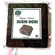 Alga nori da sushi tostata organica, 50 fogli